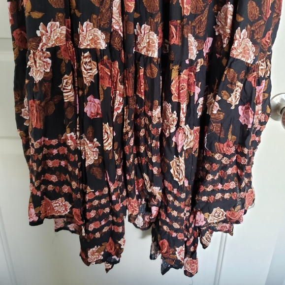 Free people rows of roses maxi dress in black combo size XS - Picture 10 of 16